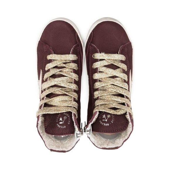 Golden Goose *flawed* Burgundy High-Top Sneakers Size 39EU/9US - Picture 2 of 10